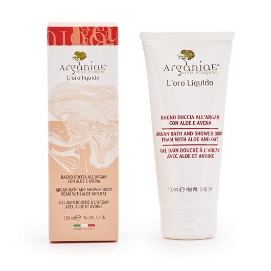 Гель для ванни і душу з аргановою олією, алое та вівсом L'oro Liquido
