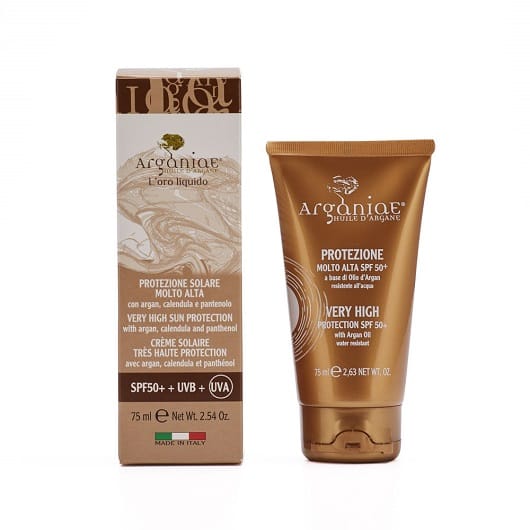 Сонцезахисний крем SPF50+ дуже високий захист для шкіри з аргановою олією i Solari
