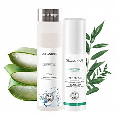 Набір косметики Для Шкіри з Вуграми та Акне: Відновлювальний Тонік і Нормалізуючий Крем 185010