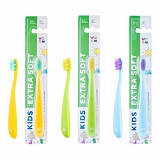 Детская Зубная Щетка Woom Kids Extra Soft+ экстра мягкая с заостренными щетинками