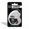 Зубная Нить Woom Carbon+ вощеная черная объемная с углем, мятой и эвкалиптом Woom