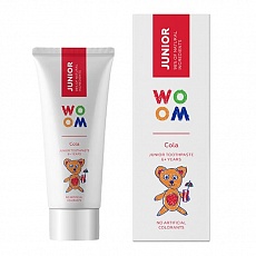 Дитяча Зубна Паста Woom Junior Cola+ вік 6+ натуральність 98% 1450 ppmF 920150