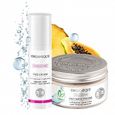 Набір косметики Для Чутливої Шкіри з Ознаками Куперозу: Ензимний Пілінг і Зміцнювальний Крем