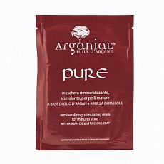 Ремінералізуюча тканинна маска для зрілої шкіри обличчя з глиною Расул Pure 0235