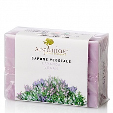 Натуральное растительное мыло с пальмовым маслом и глицерином Lavender Vegan