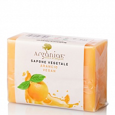 Натуральное растительное мыло с пальмовым маслом и глицерином Orange Vegan
